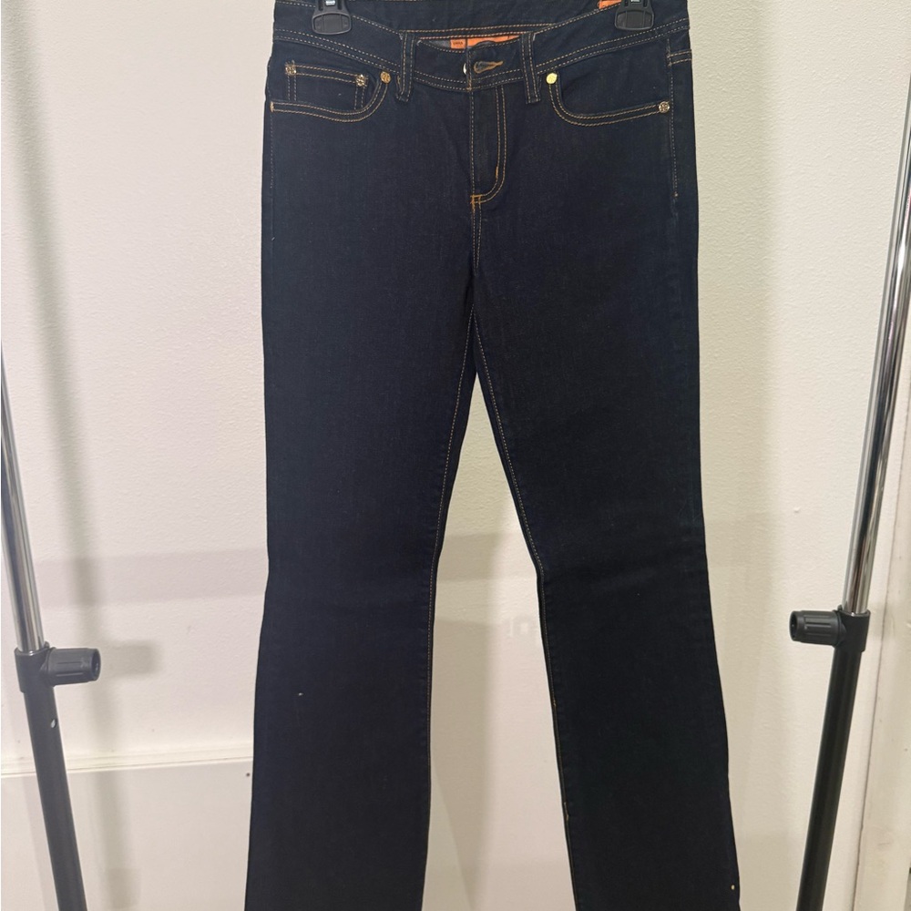 Tory Burch Dark Blue Straight Leg Jeans